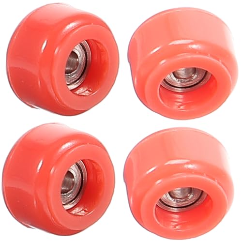 ORFOFE 4 Stück Teiliges Finger Skateboard Rad Kompakt Tragbar mit Hochgeschwindigkeits kugellagern Langlebiges Kunststoff Edelstahlmaterial Geeignet für Finger Sports Fans und Sammler von ORFOFE