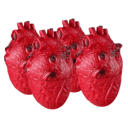 ORFOFE 4 Stück Teiliges Halloween Deko Blutiges Herz Modell Realistische Menschliche Organ Simulation für Gruselige Party Indoor Outdoor Horror Requisiten Festtagsdeko ORFOFE 4 Stück Teiliges Halloween Deko Blutiges Herz Modell Realistische Menschliche Organ Simulation für Gruselige Party Indoor Outdoor Horror Requisiten Festtagsdeko von ORFOFE