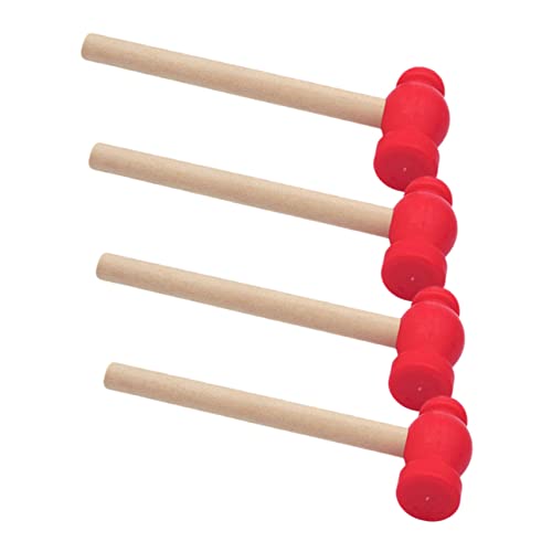 ORFOFE 4 Stück Teiliges Hammer aus Holz Pädagogisch Fördert Geschicklichkeit und Kreativität Rollenspiel Werkzeug für Jungen und Mädchen zu Geburtstag und Feiertagen von ORFOFE