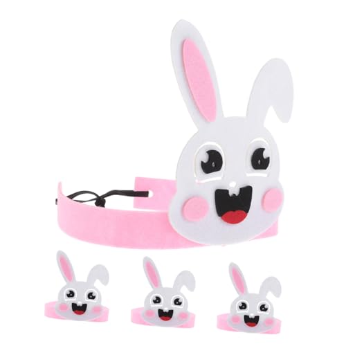 ORFOFE 4 Stück Teiliges Hasenohren Haarband für Leichtes Bequemes Design Niedliche Bunny Ohr-optik für Ostern Party und Karneval Festliche Kopfbedeckung für Kostüm und Cosplay von ORFOFE