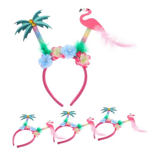 ORFOFE 4 Stück Teiliges Hawaii Haarband Flamingo und Palmen Motiv Flexibler Party Haarreif für Damen und Mädchen Bequemer Kopfschmuck für Sommer Strand und Hawaiianische Mottoparty ORFOFE 4 Stück Teiliges Hawaii Haarband Flamingo und Palmen Motiv Flexibler Party Haarreif für Damen und Mädchen Bequemer Kopfschmuck für Sommer Strand und Hawaiianische Mottoparty von ORFOFE