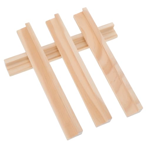 ORFOFE 4 Stück Teiliges Holz Domino Halter Stabile Domino Tabletts mit Glatten Kanten DIY Buchstaben Ständer für Spiele und Lernhilfen Geeignet von ORFOFE