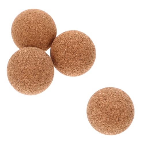 ORFOFE 4 Stück Teiliges Kork tischfußball ballset Naturholz Leiser Schlag Feine Verarbeitung Geeignet für Indoor fußballtische Vielseitig für Zuhause Bar und Freizeit von ORFOFE