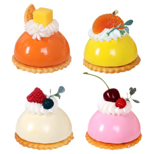 ORFOFE 4 Stück Teiliges Kuchenmodelle in Pastellfarben Realistische Miniatur Dessert deko Leicht Langlebig als Kühlschrankmagnet Partydekoration und Foto Requisite ORFOFE 4 Stück Teiliges Kuchenmodelle in Pastellfarben Realistische Miniatur Dessert deko Leicht Langlebig als Kühlschrankmagnet Partydekoration und Foto Requisite von ORFOFE