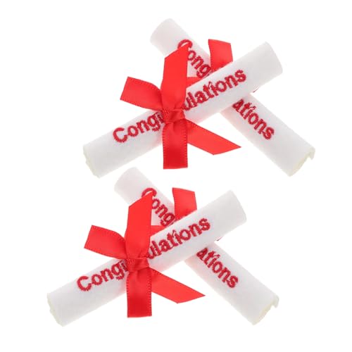 ORFOFE 4 Stück Teiliges Mini mit Graduation Bär Design Hochwertige Bestickte Abschlusszertifikate Kompakte Party Dekorationen für Abschlussfeiern Vielseitige Fotorequisiten und Langlebige von ORFOFE