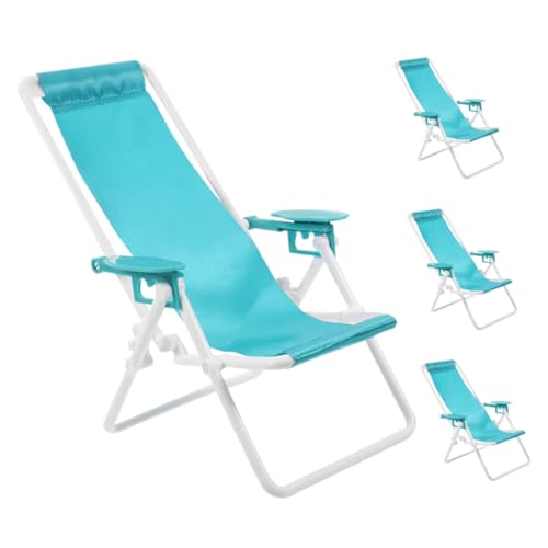ORFOFE 4 Stück Teiliges Miniatur Faltbarer Strandstuhl Realistisch Gestaltete Kleine Liegestühle aus Stoff Platzsparend und Dekorativ für Puppenhaus Micro Landschaft Camping und ORFOFE 4 Stück Teiliges Miniatur Faltbarer Strandstuhl Realistisch Gestaltete Kleine Liegestühle aus Stoff Platzsparend und Dekorativ für Puppenhaus Micro Landschaft Camping und von ORFOFE