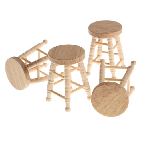 ORFOFE 4 Stück Teiliges Original Holz Rundhocker Miniatur Puppenhaus Möbel Langlebig und Verschleißfest Pädagogisches für Geeignet für Puppenhaus Dekoration und Landschaftsbau ORFOFE 4 Stück Teiliges Original Holz Rundhocker Miniatur Puppenhaus Möbel Langlebig und Verschleißfest Pädagogisches für Geeignet für Puppenhaus Dekoration und Landschaftsbau von ORFOFE