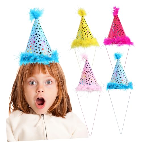 ORFOFE 4 Stück Teiliges Partyhut Sternen Motiv Bunte Kegelhüte für Geburtstag Fotorequisiten für Fröhliche mit Familie und Freunden Höhe ORFOFE 4 Stück Teiliges Partyhut Sternen Motiv Bunte Kegelhüte für Geburtstag Fotorequisiten für Fröhliche mit Familie und Freunden Höhe von ORFOFE