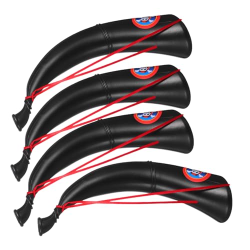 ORFOFE 4 Stück Teiliges Piratenhörner aus Kunststoff Halloween Party Horn Blasbare Requisite für Kostümparty Bühnenauftritt Karneval und Kindergeburtstag von ORFOFE