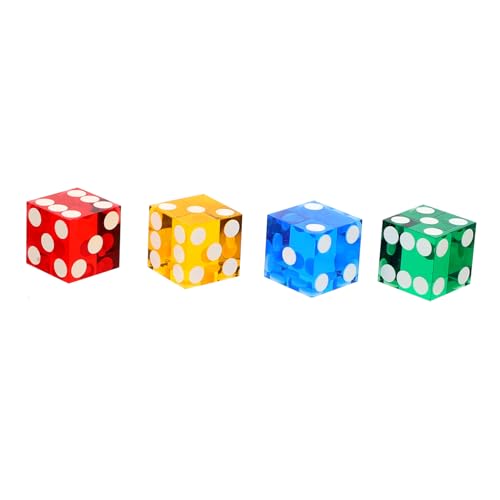 ORFOFE 4 Stück Teiliges Präzisions acrylspielwürfel mit Farbigen Punkten Zufällige Farben Robuste Hochwertige Dot Dice für Party und Unterhaltung zu Hause Strand Garten Zufällige Farbe von ORFOFE