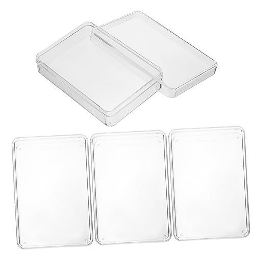 ORFOFE 4 Stück Teiliges Transparentes Kunststoff Spielkarten Box Kompakter Robuster Poker Kartenhalter zur Aufbewahrung und Schutz von Spielkarten und Sammelkarten ORFOFE 4 Stück Teiliges Transparentes Kunststoff Spielkarten Box Kompakter Robuster Poker Kartenhalter zur Aufbewahrung und Schutz von Spielkarten und Sammelkarten von ORFOFE