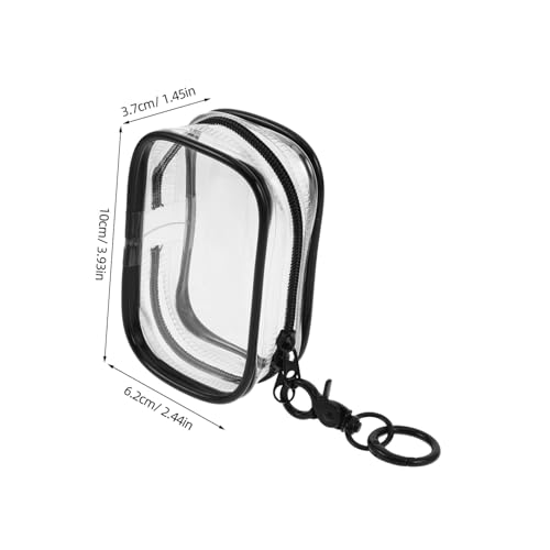 ORFOFE 4 Stück Teiliges Transparentes PVC-aufbewahrungsset mit Reißverschluss und Schlüsselanhänger Stabile Organizer für Plüschfiguren Tragbare Kleine Tasche für Puppen für Outdoor und von ORFOFE