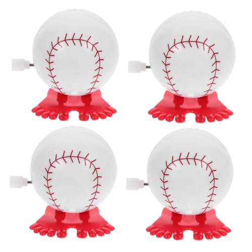 ORFOFE 4 Stück Teiliges Uhrwerkspielzeug in Sportballform Lustige Aufziehspielzeuge mit Glatten Kanten Farbenfrohe Sichere Walking Toys für Party und Outdoor spielspaß von ORFOFE