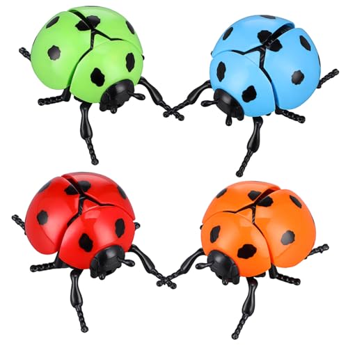 ORFOFE 4 Stück Teiliges Wind-up Marienkäfer Bunte Aufziehkäfer aus Kunststoff Lebendige mechanische Figuren Outdoor Dekoration für Erwachsene ORFOFE 4 Stück Teiliges Wind-up Marienkäfer Bunte Aufziehkäfer aus Kunststoff Lebendige mechanische Figuren Outdoor Dekoration für Erwachsene von ORFOFE