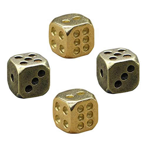 ORFOFE 4 Stück Teiliges aus Messing Würfeln Dekorative Würfel für Bars und Nachtclubs Kreative Brassware mit Feiner Politur für Partys und Familienfeiern Zufällige Farben Zufällige Farbe von ORFOFE