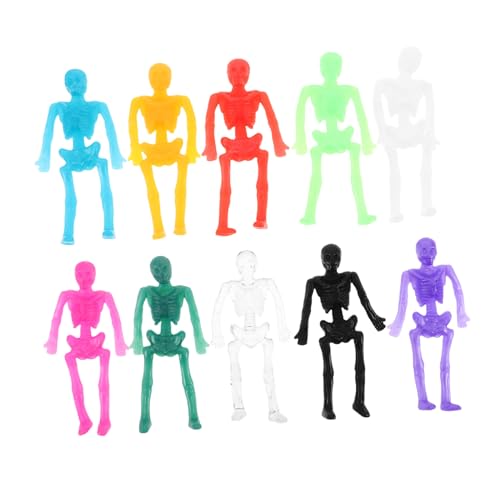 ORFOFE 40 Stück Teiliges Elastische TPR Skelettfiguren Weiche Dehnbare Halloween-spielzeuge Realistisch Detaillierte Mini-Skelette für Partygeschenke Klassenzimmerpreise Spukspaß und von ORFOFE