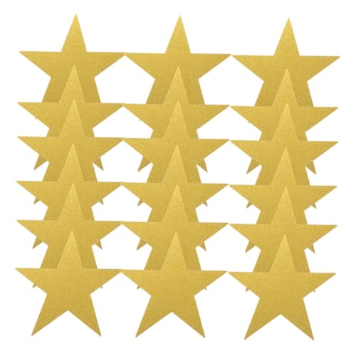 ORFOFE 48 Stück Teiliges Glitzer Papierstern Handgeschnittene Fünf Eck Sterne für Pinnwand Wandkunst Klassenzimmerdekoration DIY Basteln und Zeichnen Kreatives Bastelzubehör von ORFOFE