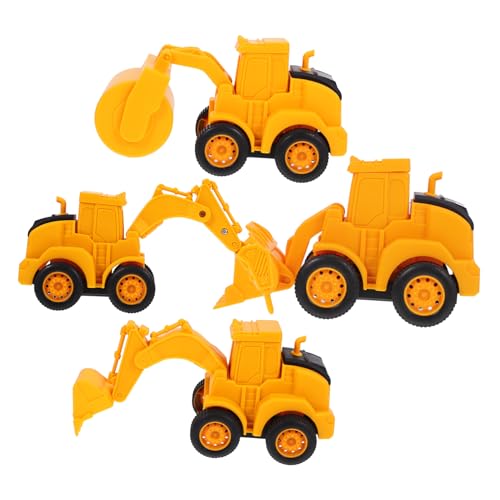 ORFOFE 4Stücke Spielzeugautos Baufahrzeuge mit Realistischem Design für Jährige Jungen Robust und Langlebig Perfektes für Kleine Bauarbeiter von ORFOFE