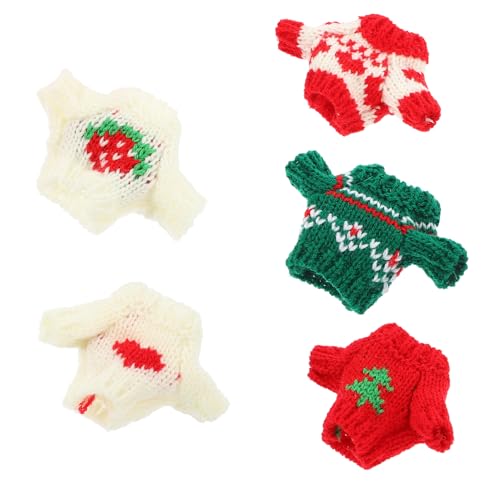 ORFOFE 5 Stck. Teiliges Puppen-Strickpullover mit Winter-Outfits Wiederverwendbar Dekorative Puppenkleidung in Bunten Mustern Geeignet für Puppen-Kleider und Winter-dekor ORFOFE 5 Stck. Teiliges Puppen-Strickpullover mit Winter-Outfits Wiederverwendbar Dekorative Puppenkleidung in Bunten Mustern Geeignet für Puppen-Kleider und Winter-dekor von ORFOFE