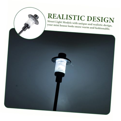 ORFOFE 5 Stück Maßstab Weiße LED Beleuchtung Stabiles Kunststoffmaterial Dekorative Sandtisch Modelle für Modellbau Mini Garten und Haus DIY von ORFOFE