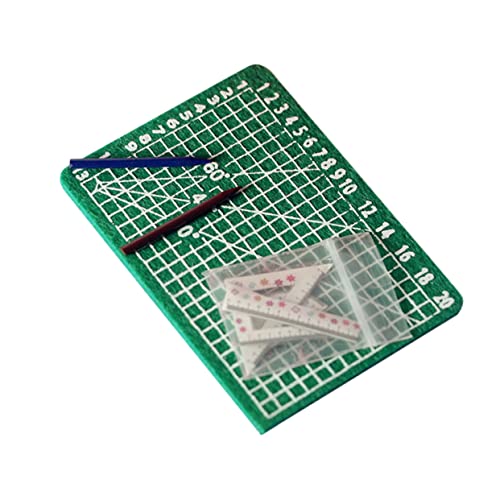 ORFOFE 5 Stück Mini House Schneidematten Set Teilig Material Maßstab Lineal Modell Zubehör Puppenhaus Dekoration Sicher Langlebig Realistisch Kreative Bastelunterlage von ORFOFE
