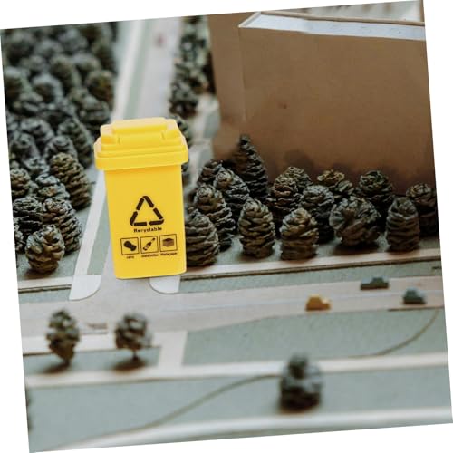 ORFOFE 5 Stück Miniatur Mülltonnen mit Deckel Kleine Mini Abfalleimer für Puppenhaus und Outdoor Szenen Einzigartige Kompakte Recyclingbehälter für Miniatur Dekoration und Modelle von ORFOFE