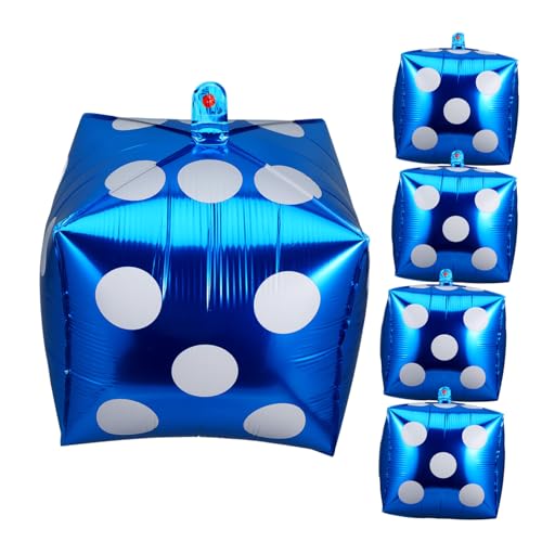 ORFOFE 5 Stück Teiliges Dice Folienballon Würfelförmig Aluminiumfolie Partydeko Geburtstag Hintergrunddekoration Blau für Männer Geburtstagsfeier ORFOFE 5 Stück Teiliges Dice Folienballon Würfelförmig Aluminiumfolie Partydeko Geburtstag Hintergrunddekoration Blau für Männer Geburtstagsfeier von ORFOFE