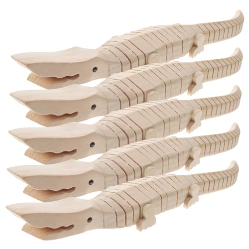 ORFOFE 5 Stück Teiliges Holz Krokodil Modell DIY zum Bemalen Naturgetreues Handwerklich Gefertigtes Holzspielzeug für Ab Monaten Leichtes Lern Dekorationsspielzeug für Kreatives ORFOFE 5 Stück Teiliges Holz Krokodil Modell DIY zum Bemalen Naturgetreues Handwerklich Gefertigtes Holzspielzeug für Ab Monaten Leichtes Lern Dekorationsspielzeug für Kreatives von ORFOFE