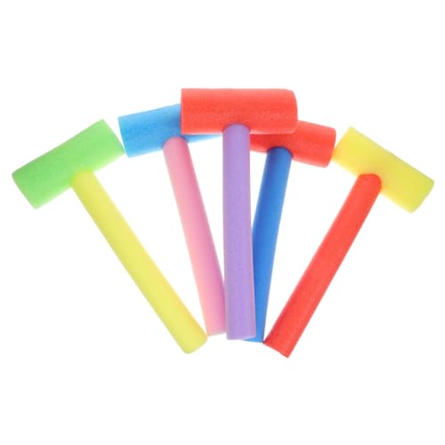 ORFOFE 5 Stück Teiliges Leichte Schaumstoff Hammer Spielzeuge zum Selbstzusammenbau für Sichere Aktivitätsrequisiten für Eltern Junge Mädchen Spiele Outdoor Party Zufällige Farbe von ORFOFE