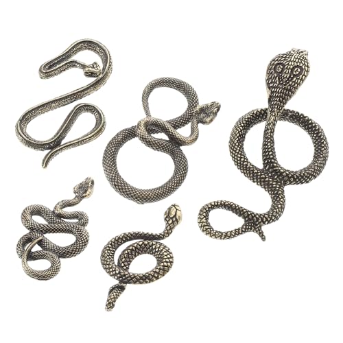 ORFOFE 5 Stück Teiliges Messing Schlangen Feng Shui Deko mit Fu Symbol Elegante Tischfigur Detailreiche Handwerkskunst Glücksbringer für Wohnzimmer und Büro ORFOFE 5 Stück Teiliges Messing Schlangen Feng Shui Deko mit Fu Symbol Elegante Tischfigur Detailreiche Handwerkskunst Glücksbringer für Wohnzimmer und Büro von ORFOFE