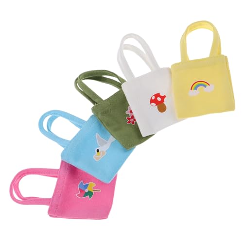 ORFOFE 5 Stück Teiliges Mini-Canvas-handtaschen Puppenhaus Bunte Mini-Schultertaschen Vielseitige Puppenzubehör Modische Accessoires für für Puppensammler ORFOFE 5 Stück Teiliges Mini-Canvas-handtaschen Puppenhaus Bunte Mini-Schultertaschen Vielseitige Puppenzubehör Modische Accessoires für für Puppensammler von ORFOFE