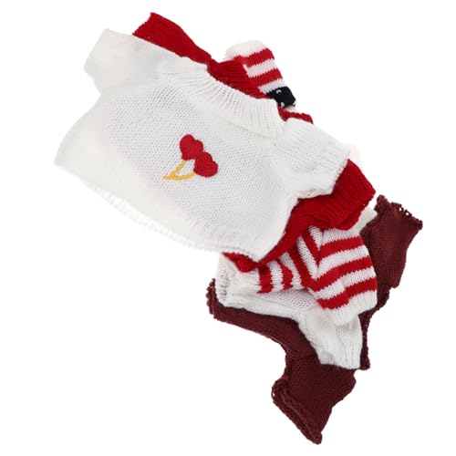 ORFOFE 5 Stück Teiliges Plüschspielzeug Kleidung Puppenpullover Wiederverwendbare Bär Kostümkleidung für Mädchen Kuscheltier Outfits Niedliche Puppenbekleidung Zubehör von ORFOFE