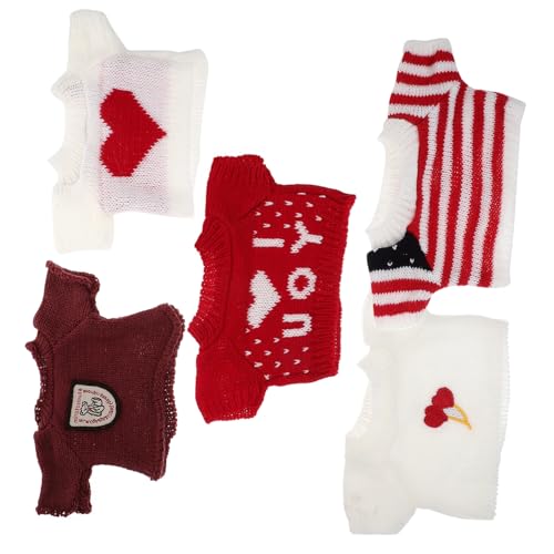 ORFOFE 5 Stück Teiliges Puppenkleidung aus Weichem Wollgarn Handgefertigte Verschleißfeste Bärenkostüm-Sweater für Stofftiere Geeignet als Puppenhaus Kleidungszubehör ORFOFE 5 Stück Teiliges Puppenkleidung aus Weichem Wollgarn Handgefertigte Verschleißfeste Bärenkostüm-Sweater für Stofftiere Geeignet als Puppenhaus Kleidungszubehör von ORFOFE