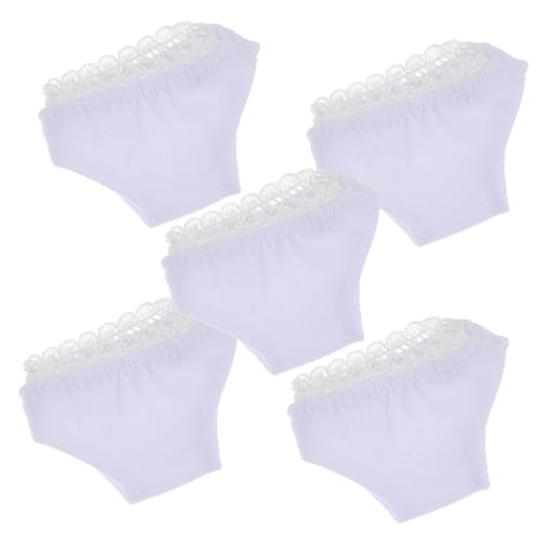 ORFOFE 5 Stück Teiliges Puppenunterwäsche mit Elastischer Spitze Weiße Mini Puppenunterhosen für Spielzeugpuppen Einfach Anzuziehen Geeignet für Barbie Modellpuppen Zubehör für Ankleiden ORFOFE 5 Stück Teiliges Puppenunterwäsche mit Elastischer Spitze Weiße Mini Puppenunterhosen für Spielzeugpuppen Einfach Anzuziehen Geeignet für Barbie Modellpuppen Zubehör für Ankleiden von ORFOFE