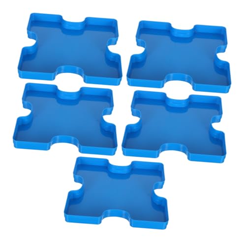 ORFOFE 5 Stück Teiliges Puzzle-sortier Stapelbaren Aufbewahrungsplatten und Deckeln zum Organisieren von Puzzleteilen Perlen und Bastelmaterialien für Zuhause und Unterwegs von ORFOFE