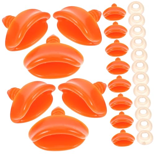 ORFOFE 50 Stück DIY Entenschnabel Zubehör mit Dichtung Ersatzmund für Bastelprojekte Langlebiges Harz Mundteil für Puppen und Zubehör für Kreative Handarbeiten von ORFOFE
