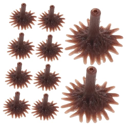 ORFOFE 50 Stück Kunststoff Modellbaumfüße Miniatur Baumständer für Modelleisenbahn Architektur Landschaftsbau DIY Sandtisch Dekoration Braun Langlebig Realistisch Einfach Montierbar von ORFOFE