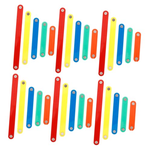 ORFOFE 50 Stück Magnetische Streifen Teilig Längen Bausatz Mathe Lernhilfen für Grundschule Kreative Formen Geometrische Manipulative von ORFOFE