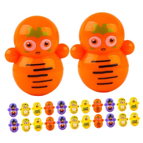 ORFOFE 50 Stück Mini Animal Tumbler Kleine Wackelfiguren Kinderparty Mitgebsel Bunte Desktop Deko Wackelfiguren für Kinderzimmer und Büro Lustiges Wackelspielzeug von ORFOFE
