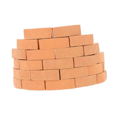 ORFOFE 50 Stück Mini Bausteine aus Realistische Miniaturziegel für DIY Bastelset Langlebige Tonziegel Kreatives Baukastenspiel für Hausmodelle und Handwerkliche von ORFOFE