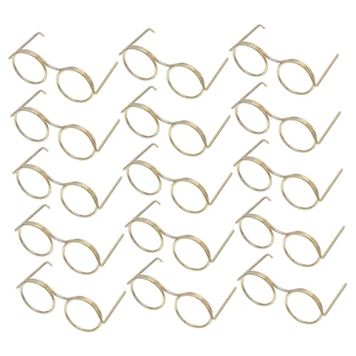 ORFOFE 50 Stück Mini Brillen für Puppen Metall-drahtfassung Kleine Eyewear für DIY Bastelprojekte Puppenhaus Accessoires Kreative Miniatur Brillen für Fotografie und Kostüme von ORFOFE