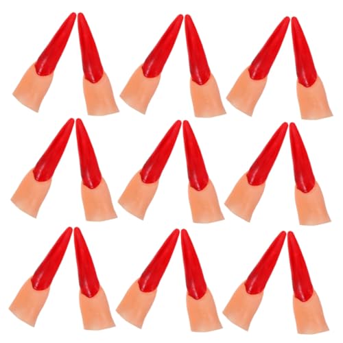 ORFOFE 50 Stück Partystreiche Gefälschte Finger Halloween Fingerspielzeug Halloween Fingerspitzen Cosplay Fingertricks Simulationsfinger Gefälschte Hand Für Nägel Requisiten Für von ORFOFE