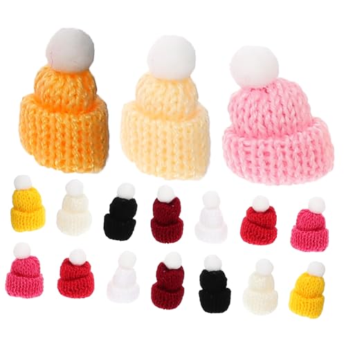 ORFOFE 50 Stück Teiliges Kleine Gestrickte Mini mützen Handgefertigte Puppenhüte für DIY Bastelarbeiten Weihnachtsdekoration Foto Requisiten und Kreative Wohnaccessoires von ORFOFE