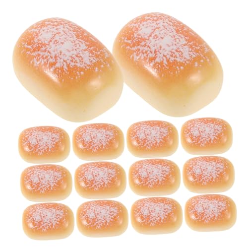 ORFOFE 50 Stück Teiliges Mini Brot aus Resin Realistische Kokosnussbrot Miniaturen Langlebige DIY Küchen Dekoration Detailreiche Miniatur Lebensmittel Modelle für Puppenhaus und von ORFOFE