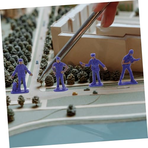 ORFOFE 50 Stück Teiliges Polizei Figuren Set aus Langlebigem Kunststoff Präzise Modellierte Polizeimannschaft Miniaturfiguren für Mikro Landschaft Detailgetreue Polizeimodelle für von ORFOFE