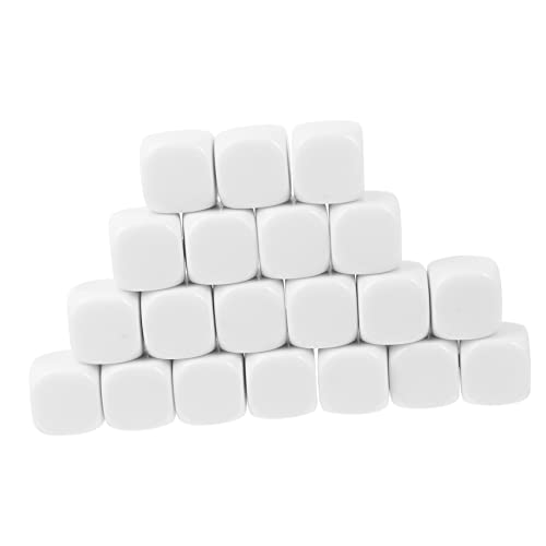 ORFOFE 50Stücke Leere Würfel aus Acryl für DIY Brettspiele Glatte Oberfläche für Handbeschriftung Siebdruck und Kreative Gestaltung Tragbare Gaming Würfel für Einzigartige von ORFOFE