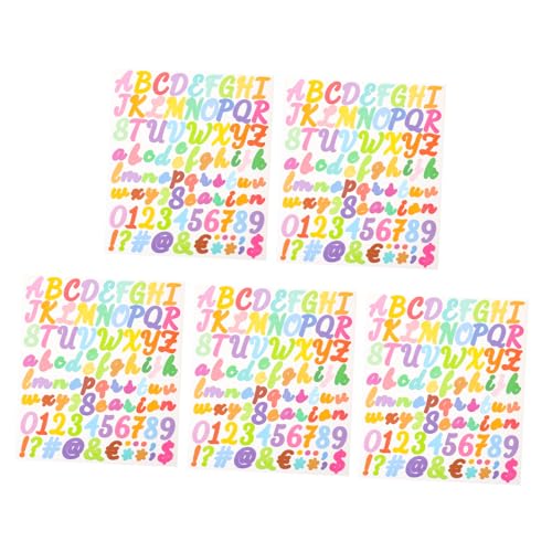 ORFOFE 5Stücke Selbstklebende und Aufkleber Dekorative Sticker für DIY Projekte Scrapbooking Handbücher Mobiltelefonhüllen und Mehr von ORFOFE