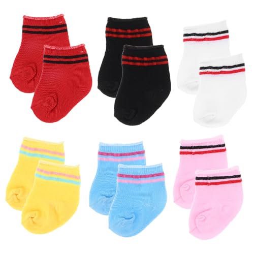 ORFOFE 6 Paare Bunte Puppensocken für Babypuppen Weiche Hautfreundliche Socken Passgenaues Puppenkleidungszubehör Vielseitig für Puppenkostüme und Puppenhaus deko ORFOFE 6 Paare Bunte Puppensocken für Babypuppen Weiche Hautfreundliche Socken Passgenaues Puppenkleidungszubehör Vielseitig für Puppenkostüme und Puppenhaus deko von ORFOFE