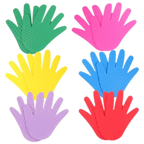 ORFOFE 6 Paare Handförmige Bodenmarker rutschfest Wetterfest Für Vorschulkinder Outdoor Spiele Koordination Training Für Fitness Balance von ORFOFE