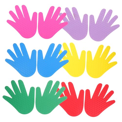 ORFOFE 6 Paare Handförmige Bodenspot Marker Sensorische Handabdruck Markierungen Für Kindergarten Outdoor Spielplatz Montessori Sensorisches Lernspielzeug von ORFOFE